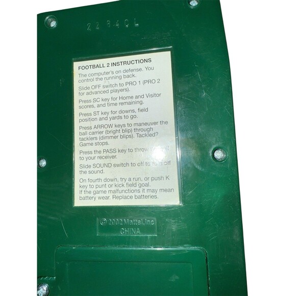 2002 Mattel - Retro Classic Football 2 Electronic Handheld Game - Tested Working - Picture 5 of 6